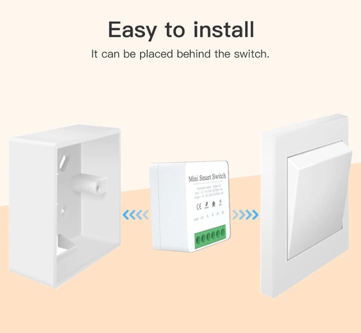 Mini Smart spínač s měřením výkonu nejen pod vypínač